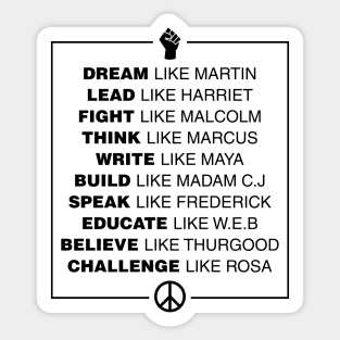 Influential Black Leaders Sticker